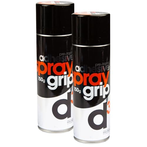 d3 Pre-Taping Adhesive Grip Tape Spray 150g (2 Cans) Aerosol Glue Sports Physio Sticky Hands Kinesiology Spray Glue