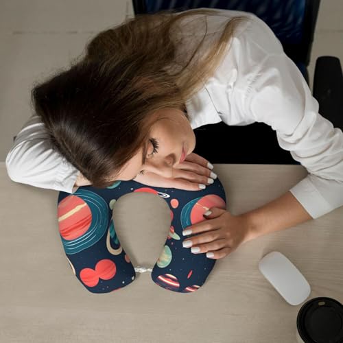 Almohada de cuello con memoria diseño planetas miniatura 7