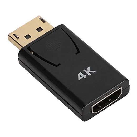AMONIDA 4K guldpläterad Displayport till HDMI-adapter, DP till HDMI-adapter omvandlare för Win XP/7/8/10/Vista/Mac