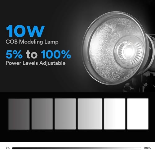 Godox SK400IIV SK400II-V Studio Flash Strobe, SK400II V 400W Monolight with Bowens Mount, Wireless X System, LED Modeling Lamp, 0.1-1.5s Recycle, GODOX SK 400 II V Strobe Light for Photography - 110V by GODOX - Image 3
