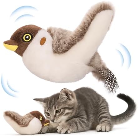 Bird Toys That Reduce Screaming: Which Ones Truly Work? 5 Flying Bird Cat Toy – Interactive Flappy & Chirping Bird Cat Toy for Indoor Cats, USB Rechargeable, Motion Activated Realistic Flapping Toy to Encourage Exercise & Hunting Instincts