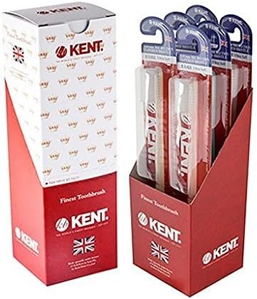 [KENT] Finest Soft Toothbrush Pack of 6 - Micro Thin Bristles, Anti-bacterial, BPA Free for Sensitive Gums and Teeth