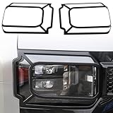 HIGH FLYING for Chery Jetour Travellar, T2 2023-2025 Car Exterior Accessories Head Light Lamp Overlays Cover Trim 2pcs ABS (Matte Black)