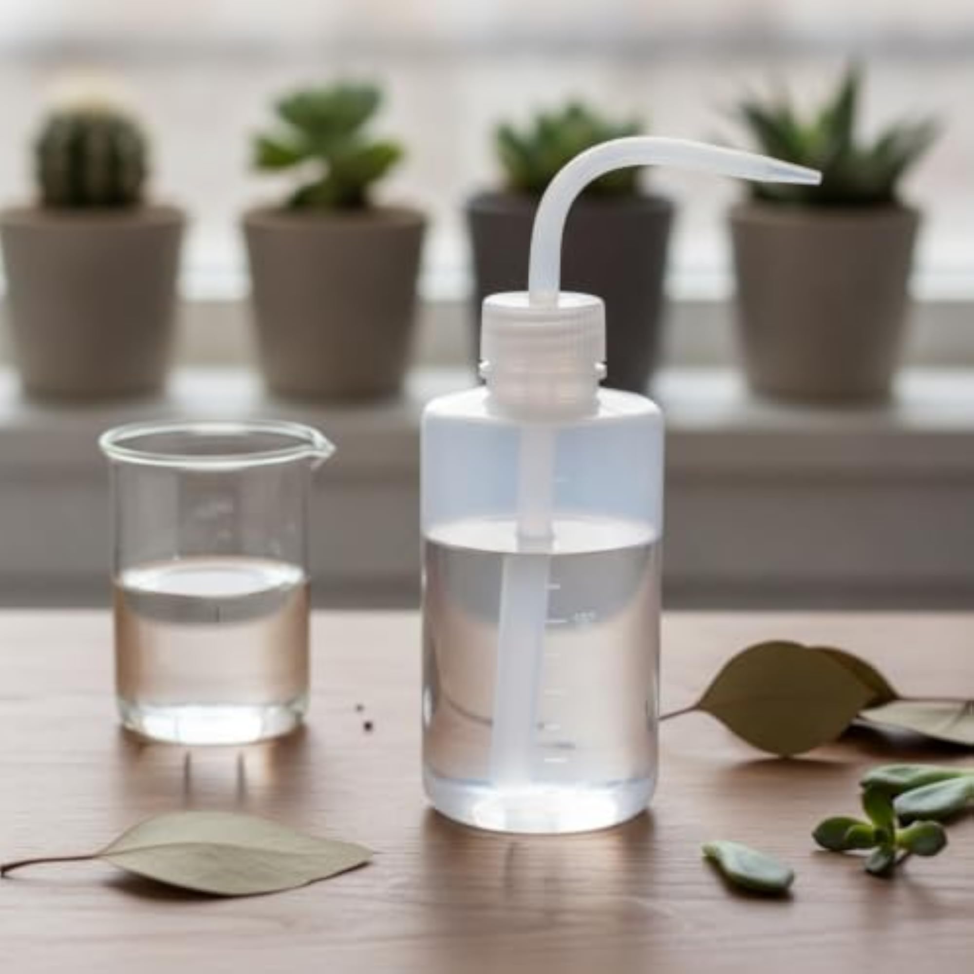 Squeeze Watering Bottle with Curved Spout for Plants, 250ml/500ml Set