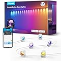 Govee RGBIC String Downlights, Smart LED String Lights Works with Alexa, Color Changing Indoor Wall Light Fixture for Party, Music Sync, 9.8ft with 15 LEDs, White