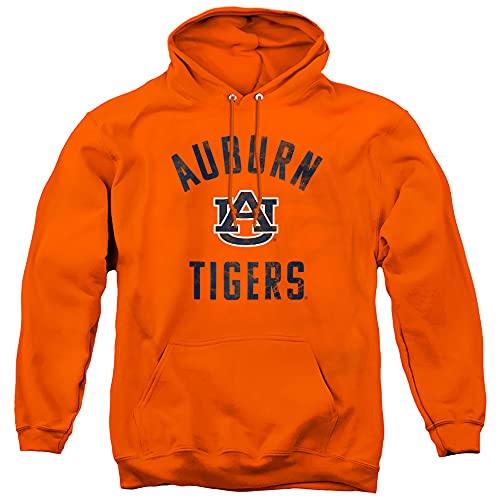 Auburn University Official One Color Au Tigers Logo Unisex Adult Pull-Over Hoodie,Orange, Medium