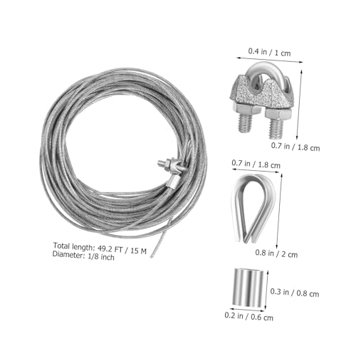 Câble acier durable pour corde à linge extérieure et décoration