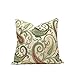 Qui556 Grand Estate złota adamaszek paisley poszewka na poduszkę współczesne zwoje wiry czerwona szałwia zielona euroSham lędźwiowa nerka poszewka na poduszkę