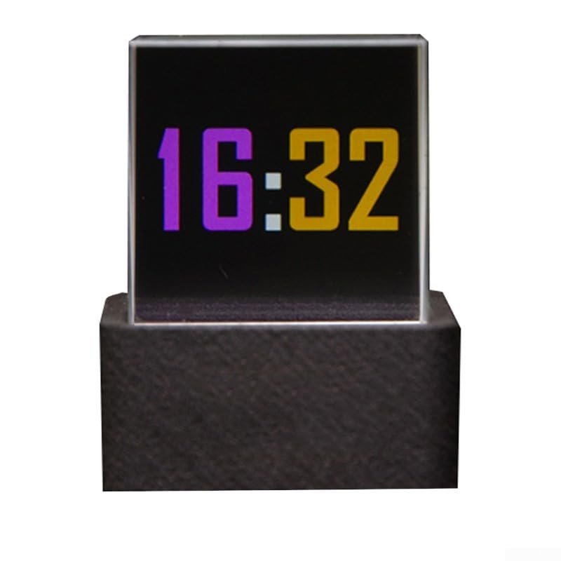 SPORTARC Reloj meteorológico inteligente personalizable con llamativa animación holográfica 3D para tu espacio (negro)