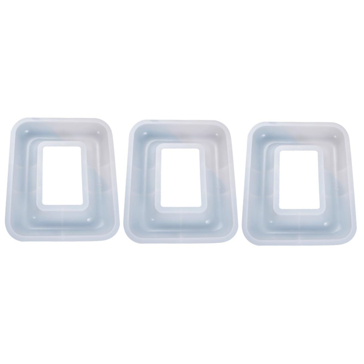 DOITOOL 3 Piezas Molde de Silicona para Marcos de Fotos Diy Moldes de Prácticos Diseño Creativo y de Limpiar para Manualidades Personalizadas