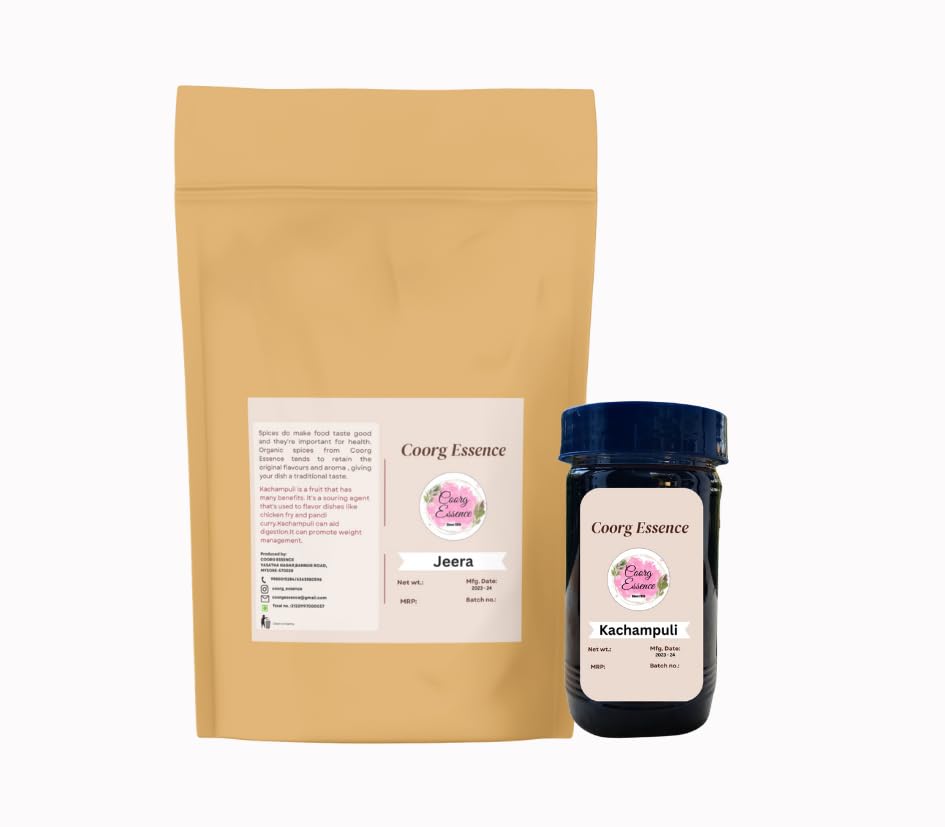 100% Organically Grown Whole Cumin Seeds/Jeera seeds-Homestead Produce (100 gms Pack) with Kachampuli (Organic Vinegar) (200 gm) (Combo)