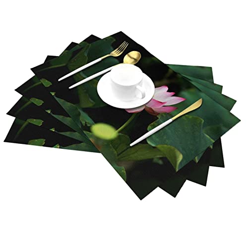 Set de table fleur de lotus x4 résistant à la chaleur pour salle à manger 30x45cm - 3