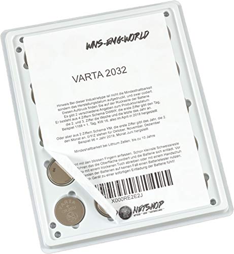 Varta CR2032 Pila de botón de litio 3 V en bandeja blister – 20 unidades, compatible con llaves de coche, relojes, calculadoras, aparatos de fitness, mandos a distancia y más