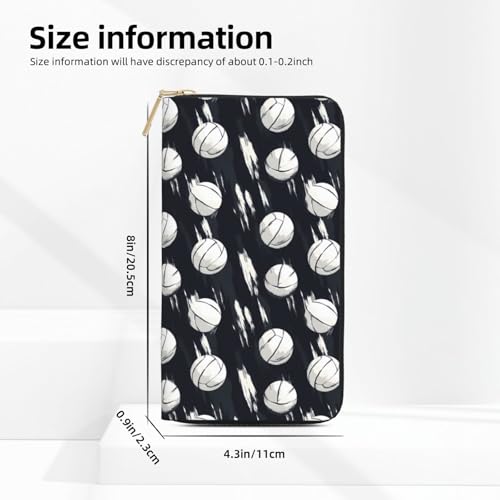 Cool White Baseball Print Wallet Women Men, Long PU Leather Wallets for Women, Cute Womens Travel Wallet Purse Pouch with Zipper Pocket3