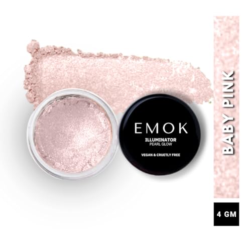 EMOK Face Highlighter, Bronzer & Illuminator | Silky Smooth Texture | Eye Makeup Glitter Eyeshadow Metallic | Blendable & Long Lasting | Blinding Glow,Loose Glitter Pearl (BABY... - Image 3
