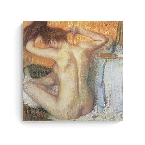 Toile Edgar Degas femme peignant ses cheveux une décoration murale pleine d'émotion et de grâce