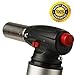 Heavy Duty Micro Blow Torch Flame Forte-Torch for Soldering- Plumbing- Big Refillable Butane Torch- Jewelry-Torch for Home and Kitchen-Adjustable Flame-Security Lock (Gray)