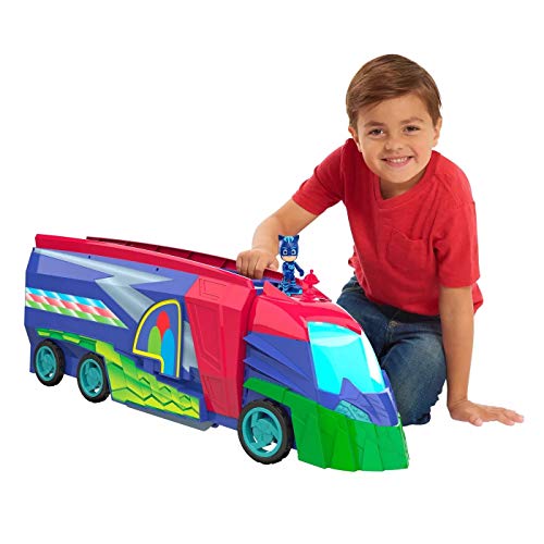Pj Masks Transforming 2 In 1 Mobile Hq, By Just Play & Gekko-Mobile Preschool Toy, Gekko Car With Gekko Action Figure For Kids Ages 3 And Up #TOP3