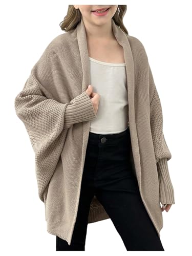 SOLY HUX Girl's Oversized Cardigan Open Front Long Sleeve Sweater Outerwear Fall Clothes
