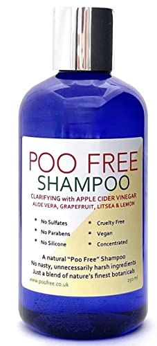99% Natural CHAMPÚ CLARIFICANTE - VINAGRE DE SIDRA DE MANZANA, ALOE VERA, POMELO, LITSEA Y LIMÓN - 250 ml de POO FREE. Sin Sulfatos, Sin Parabenos. Concentrado. pH 5.5 para Pieles Sensibles.