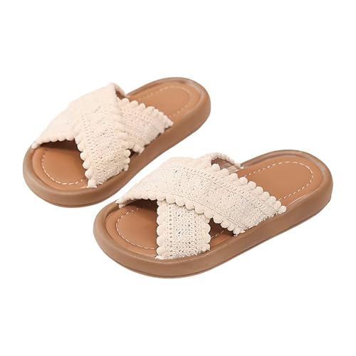 IWIHMIV Girls Slip On Sandals Summer Soft Pillow Slippers Soft Soles Flat Beach Pool Shoes Non Slip Open Toe.Sandals2