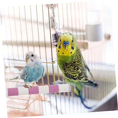 PartyKindom Papageiensitzstange 20cm aus Edelstahl Bissfester Kratzstock für Vogelkäfig Spielzeug für Wellensittiche Papageien und Ziervögel