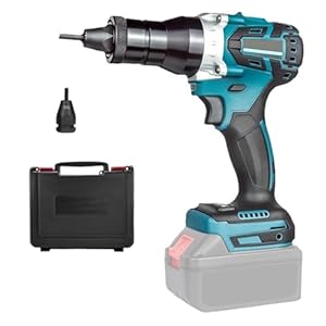 LIROPAU Akku Nietzange Kompatibel mit Makita 18V-26V Akku, Bürstenloses Elektrisches Nietwerkzeug mit Zwei Modi mit Nietzugkopf M6 (ohne Akku, ohne Ladegerät)