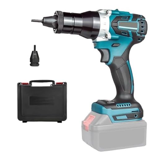 LIROPAU Akku Nietzange Kompatibel mit Makita 18V-26V Akku, Bürstenloses Elektrisches Nietwerkzeug mit Zwei Modi mit Nietzugkopf M6 (ohne Akku, ohne Ladegerät)