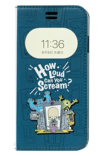 ディズニー ピクサー iPhone SE(第3世代/第2世代)/8/7/6s/6 ケース 手帳型 窓付き (モンスターズ・インク/ネイビー)