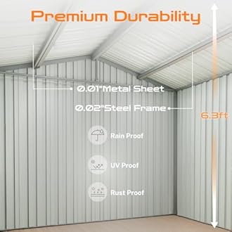 6 x 4 FT Outdoor Storage Shed, Metal Garden Tool Shed with Slooping Roof, Lockable Doors and Aluminum Frames, Easy to Assemble for Garden, Patio, Lawn, Green