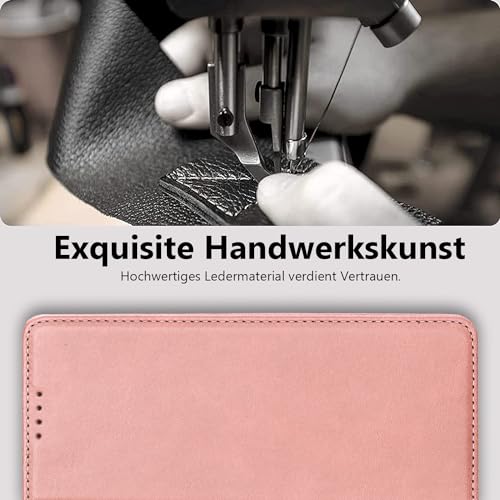 Étui de protection Google Pixel 9A rose en cuir avec protège-écran - 3