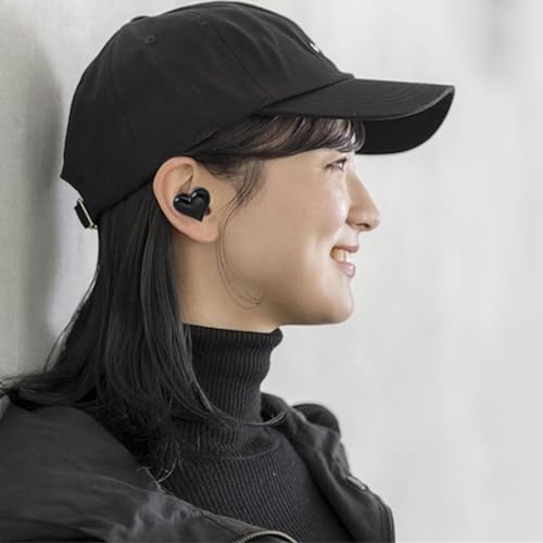 Jectse Earbuds Heart Shaped, HiFi Stereo Bluetooth Headphones with Charging Case, Noise Cancelling in Ear Earbuds for Workouts Sport Travel (Black), Jectsecik9zh72m1-11