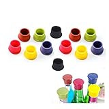El paquete incluye: Recibirás 12 tapones para botellas de vino suave con 6 colores diferentes, rojo, marrón, negro, verde, morado y amarillo, Los colores vivos pueden distinguir varias botellas para no crear confusión.