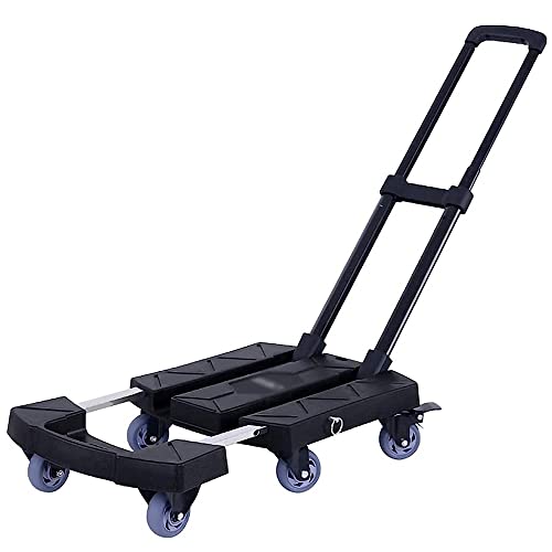 HIGOH Carro de Mano, Carros de Servicios Públicos con Carro Portátil Portátil Que Ahorra Mano de Obra, Camiones de Plataforma Plegables Multifuncionales para el Hogar, Carro de Supermercado de Servici