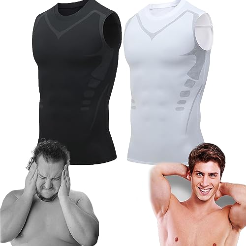 Shaperluv Tank 2.0 Mens Big And Tall, Shaperluv Compression Tank Top Men, Men's Sleeveless Solid Shapewear Undershirt