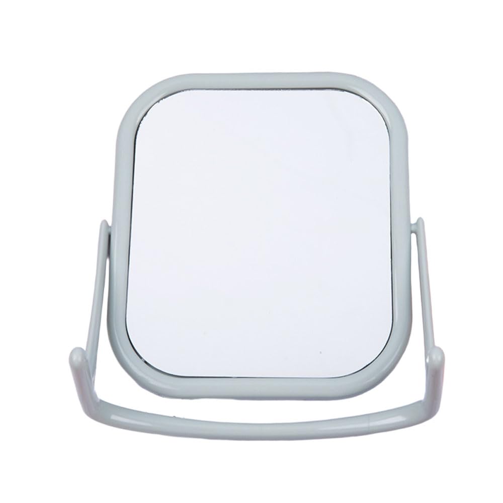 Hosoncovy Double Sided Desktop Mirror with Stand Tabletop Countertop Cosmetic Makeup Magnifying Mirror for Bathroom Bedroom (Blue)