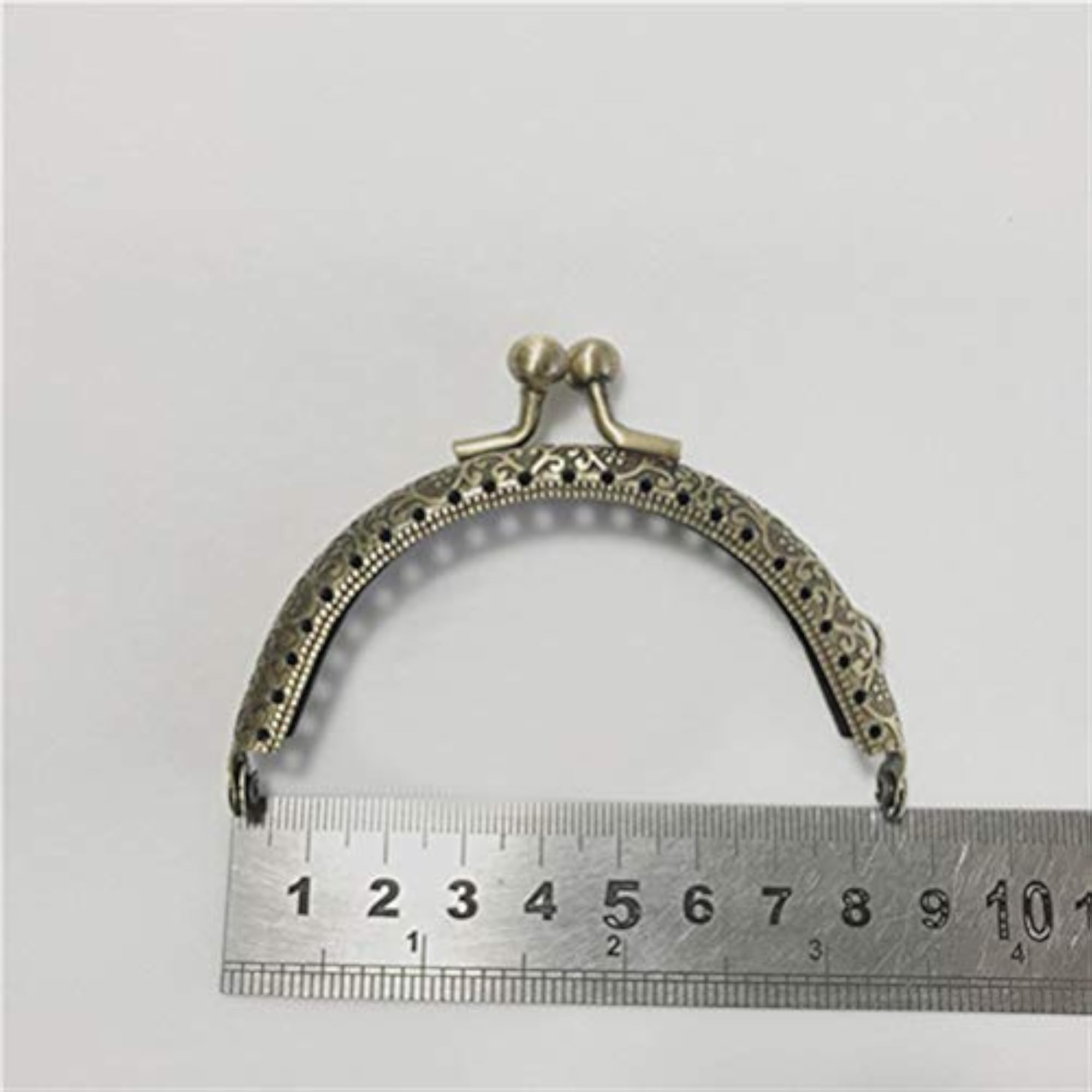 10PC Embossed Box Hinged Handbag Buckles, Retro Craft