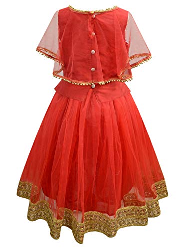 Image of A.T.U.N. (ALL THINGS UBER NICE) Girl's Ghagra Synthetic Readymade Lehenga Choli