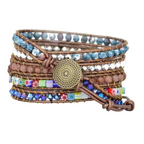 Bracelet montre femme cuir tressé style bohème Magiclulu idée cadeau idéal
