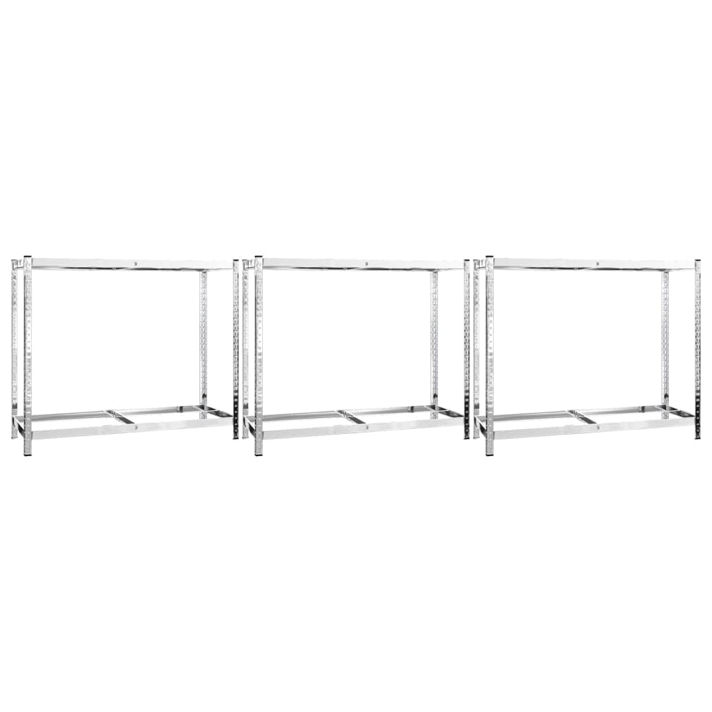 Porte-pneus à 2 Niveaux 3 pcs Argenté 110x40x110 cm Acier,Entreprise & Industrie,Stockage Industriel,Étagères industrielles,19.13 kg-3154230