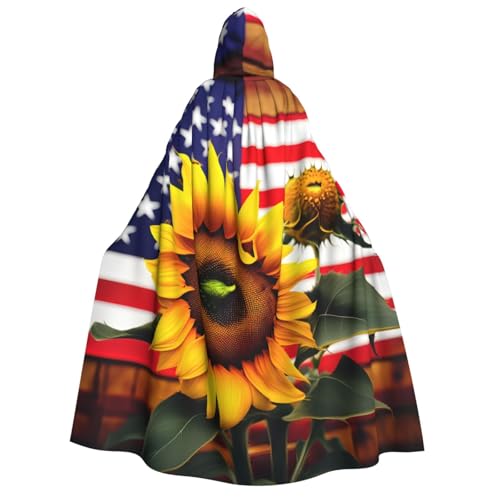 Cape à capuche tournesol pour costume de vampire et sorcier