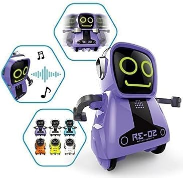 Silverlit Pokibot Robot Voice Playback, Sound Activated Motions, Dance and Interact, LED Face, App Avaliable for Extra Fun, Children 3+