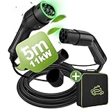 veco chajor Ladekabel typ 2 16A 11KW dreiphasig 5m Ladekabel Elektroauto typ 2 Ladekabel Universal Geeignet für Eurocars typ 2 ladekabel IEC62196