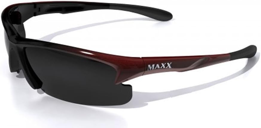 Maxx HD X-Ray 3 Smoke Polarized Sunglasses-Medium-Black/Red