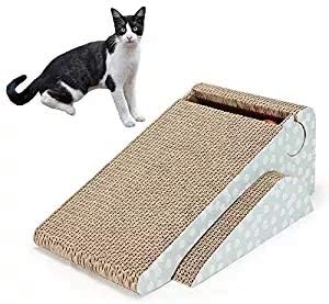 PetEnjoy Cat Scratching Post Kitty Scratch Pad Pet Scratcher Cardboard Lounge Bed Puppy Dog Toys with Cat Bell(Triangle)