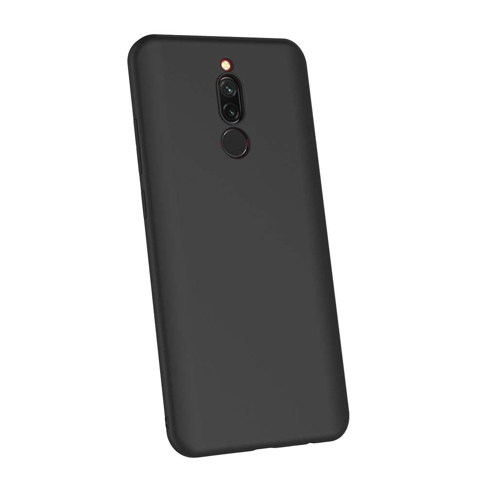 AICEK Cover In Silicone Morbido Per Xiaomi Redmi 8 - Custodia Sottile TPU Nero