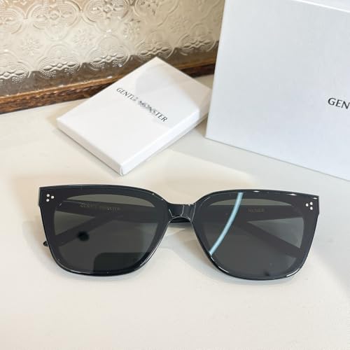 2025 Gentle Collection Black Sheet Material Frame For Numer GM Avant-garde Square Sunglasses UV Protection Sunglasses (black)3