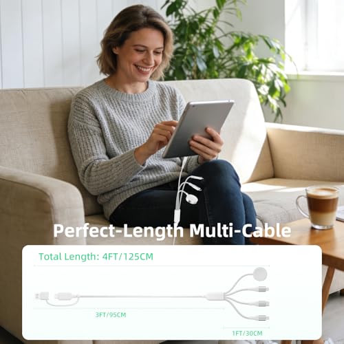 4-in-2 Multi Charging Cable with Smartwatch Charging, 4ft/5ft/6/ft - image 5