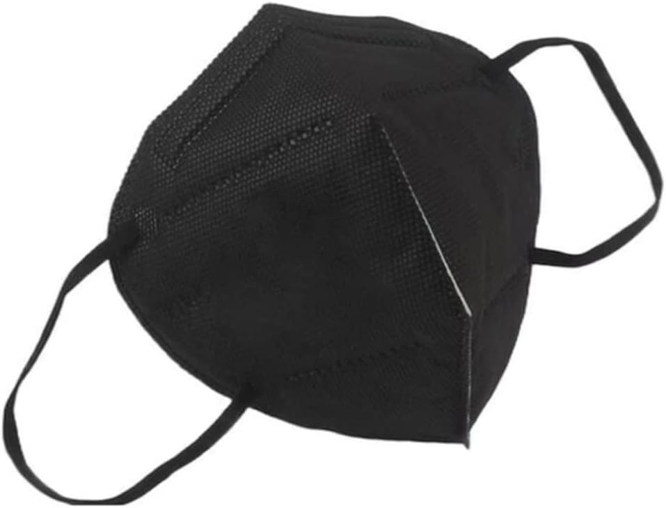 25pcs KN95 Face Mask Black 5 Layer Cup Dust Safety Masks Filter Efficiency≥95% Breathable Elastic Ear Loops Black Masks : Everything Else