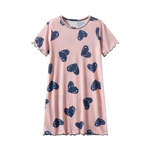 KQIVAM Mädchen Nachthemd Kurzarm Kinder Nightdress Sommer...